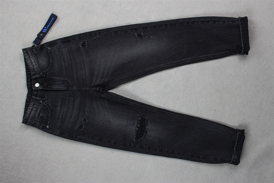 190cm 13oz noir noir coton polyester rigide denim tissu pour les jeans