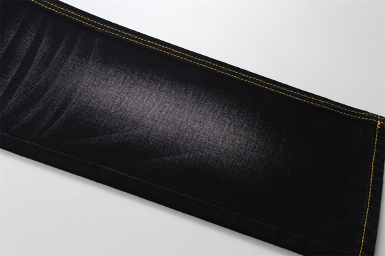190cm 12oz noir noir coton polyester rigide denim tissu pour les jeans