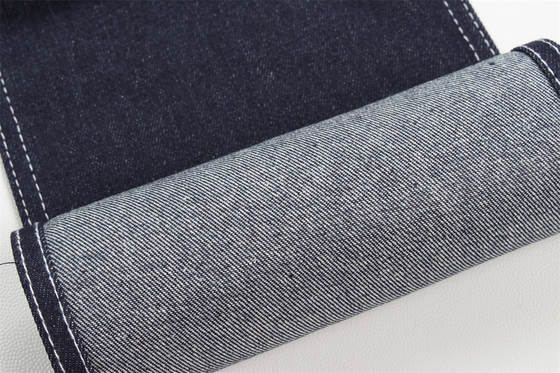 190cm bleu indigo coton polyester tissu rigide en denim pour les jeans