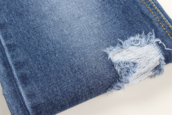 190cm bleu indigo coton polyester tissu rigide en denim pour les jeans