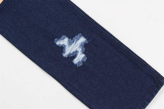 190cm bleu indigo coton polyester tissu rigide en denim pour les jeans