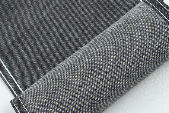 5 onces 100% coton noir couleur rigide jeans denim tissu pour chemises