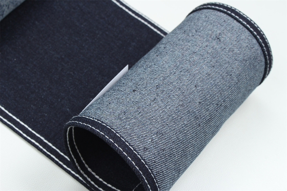 Tissu de denim en fibre recyclée dans un bleu très profond 11,5 oz Haute élasticité