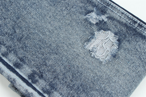Tissu de denim en fibre recyclée dans un bleu très profond 11,5 oz Haute élasticité