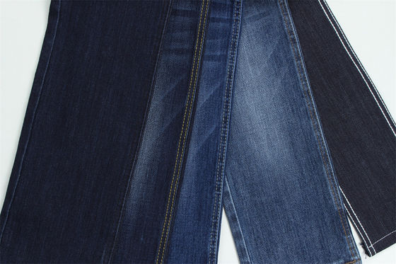 Tissu denim extensible slub Sanforisé spécial tissage coton polyester élasthanne