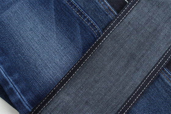 Tissu denim extensible slub Sanforisé spécial tissage coton polyester élasthanne