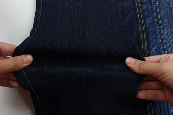 Tissu denim extensible slub Sanforisé spécial tissage coton polyester élasthanne