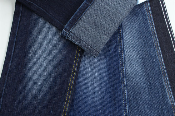 Bon prix Tissu denim extensible à effet de croisé spécial, largeur 62/63
