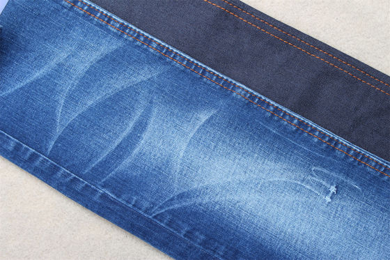 Tissu denim slub lycra bleu foncé pour jeans enfants et femmes