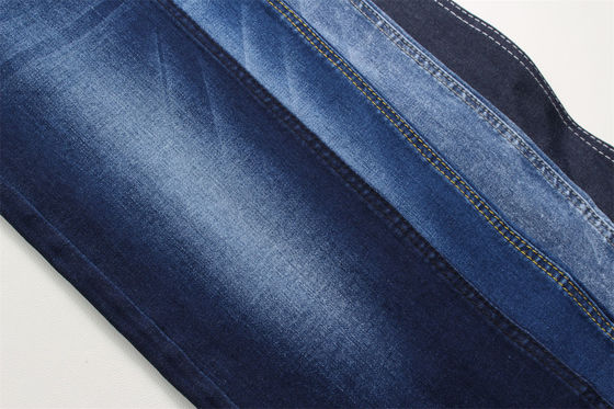 Tissu denim bleu foncé extensible en Lycra pour jeans femme et jupes