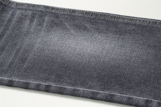 Tissu denim noir 10.5oz rigide 100% coton noir et envers noir pour jeans style boyfriend, toucher doux pour femmes