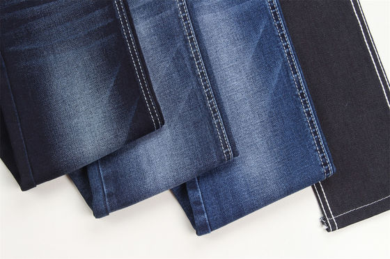 Tissu denim extensible Lycra Lyocell, coton, polyester, rayonne, élasthanne, slub, pour jeans