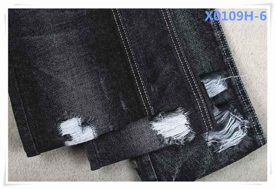 Jeunesse style 100% coton denim tissu couleur noire pour les jeans