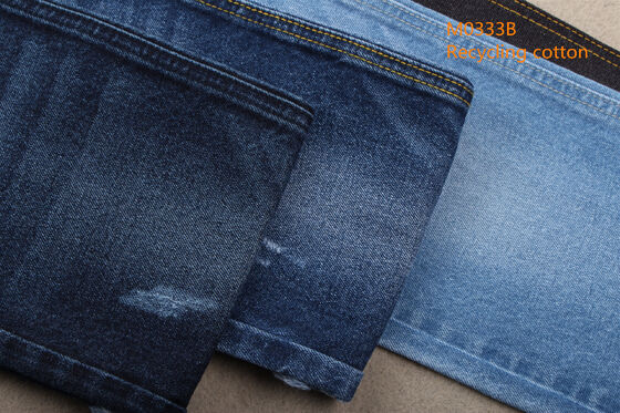 Nouvelle tendance mode : tissu denim en coton recyclé, 12 % de coton recyclé et 88 % de coton, 11 OZ, écologique