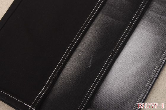 Bon prix le faux du Faux 12oz tricotent le bout droit de denim tricotent le polyester du coton 23 du tissu 73 de denim 1 Spandex en ligne