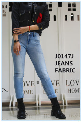 poly tissu d'Elastane de polyester de coton de tissu de Lycra de coton de 10oz 339g pour des jeans de femmes