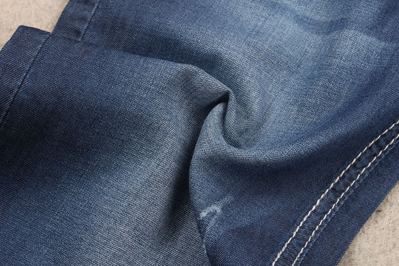Bon prix Matériel de chemise de denim de tissu de denim de coton du bleu d'indigo de main molle 4.5oz 100 en ligne
