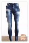 Tissu de denim de mèche de bout droit de coton de la contre-taille 11oz 170 cm 65% pour des jeans