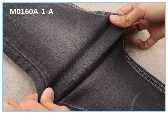 tissu cassé de denim de bout droit de noir de sergé de 8Oz TR
