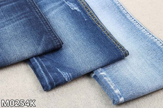 Bon prix tissu de denim de polyester de 9.5oz Repreve bleu-foncé avec la mèche de chaîne en ligne