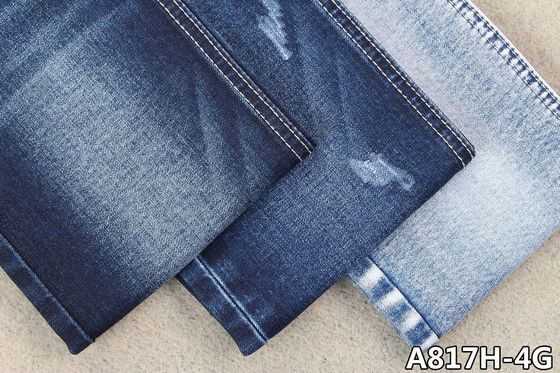 Bon prix bleu d'indigo de tissu de denim du bout droit 11.2oz sanforisant des jeans avec le fil de bureautique en ligne