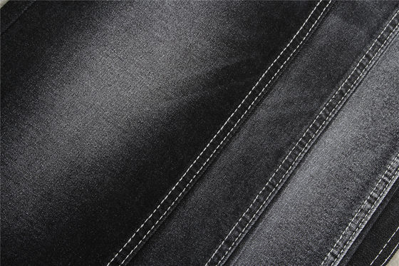 Bon prix tissu maigre de denim de jeans de noir superbe du bout droit 10oz en ligne