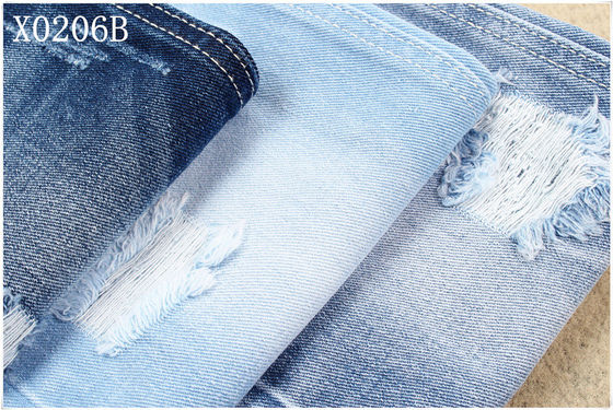 Tissu organique de denim de coton de 100% aucune armure bleu-foncé de main gauche de Spandex 3/1