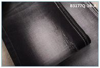 9.3oz Tissu en denim double couche étirable pour les jeans comme le tricot Mercerizing Finish Sulfur Black