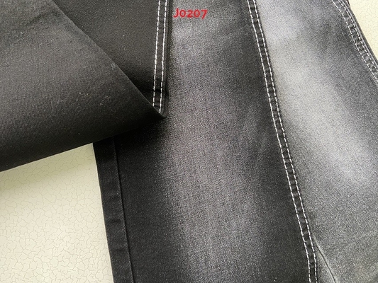 Tissu de haut de denim de noir de bout droit de 10,2 onces pour le pantalon de fille de jeans de femmes