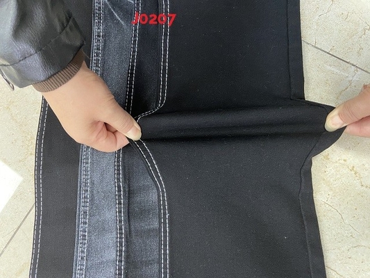 Tissu de haut de denim de noir de bout droit de 10,2 onces pour le pantalon de fille de jeans de femmes