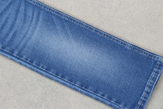 Indigo Blue Crosshatch Denim Tissu Slub Plein étirement 10,3 Une fois les jeans Matériaux