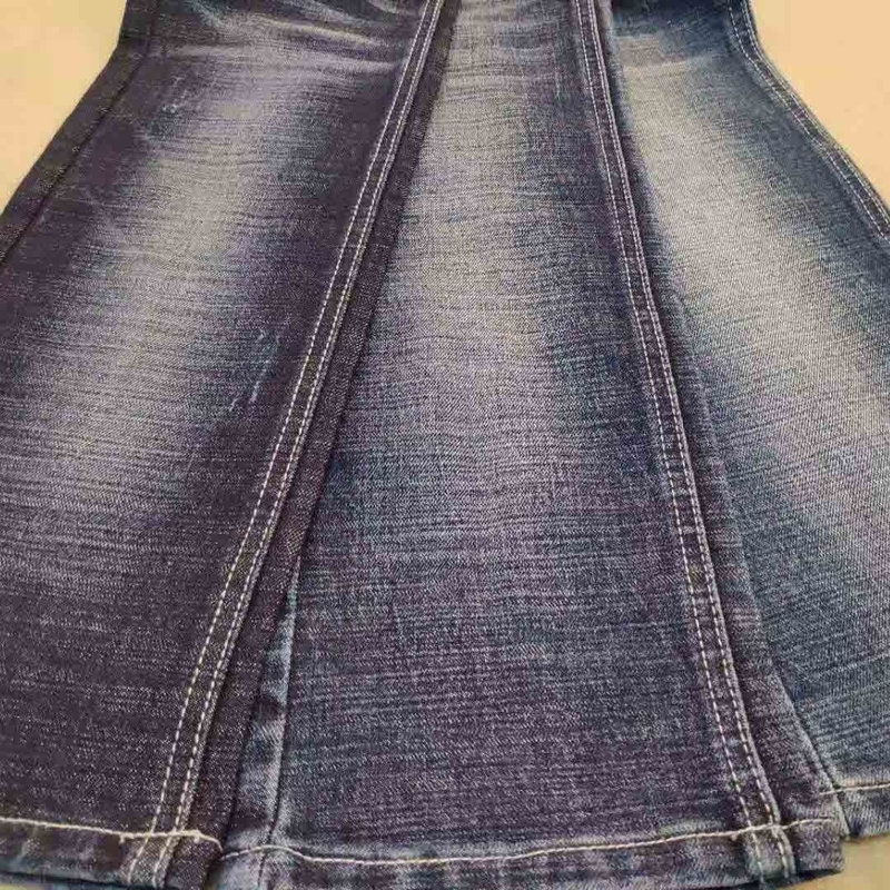 Largeur 51/52" de coton de colorant de corde tissu bleu-foncé de denim de Lycra de couleur