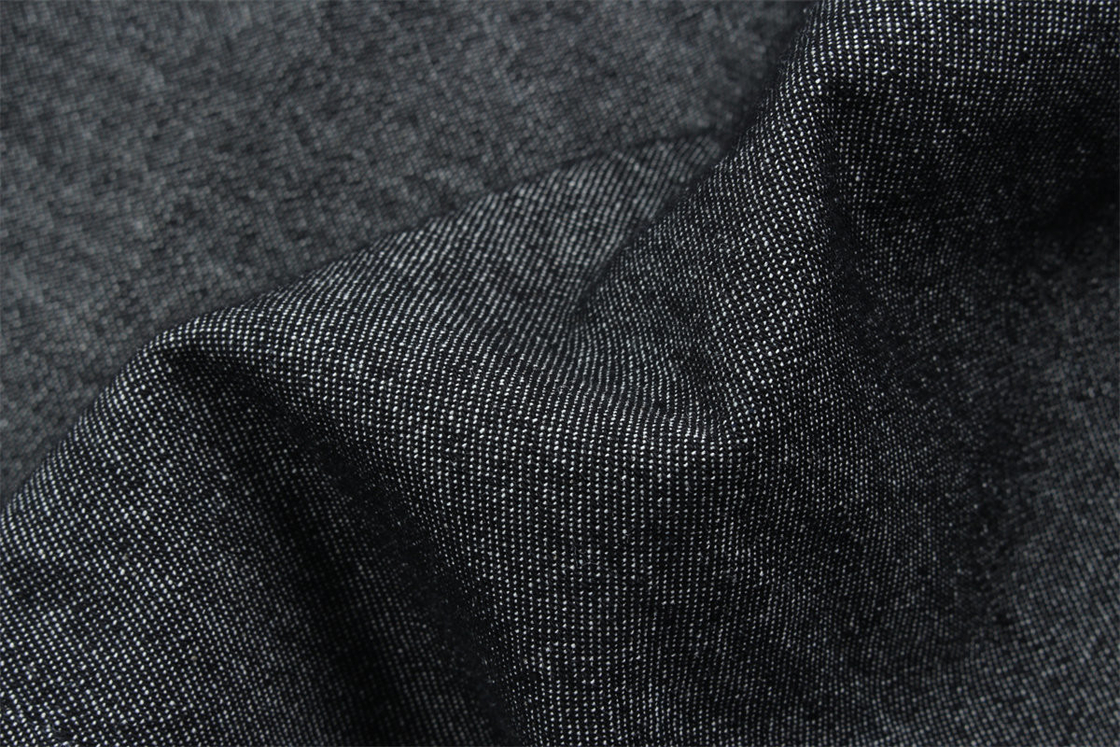 5 onces 100% coton noir couleur rigide jeans denim tissu pour chemises