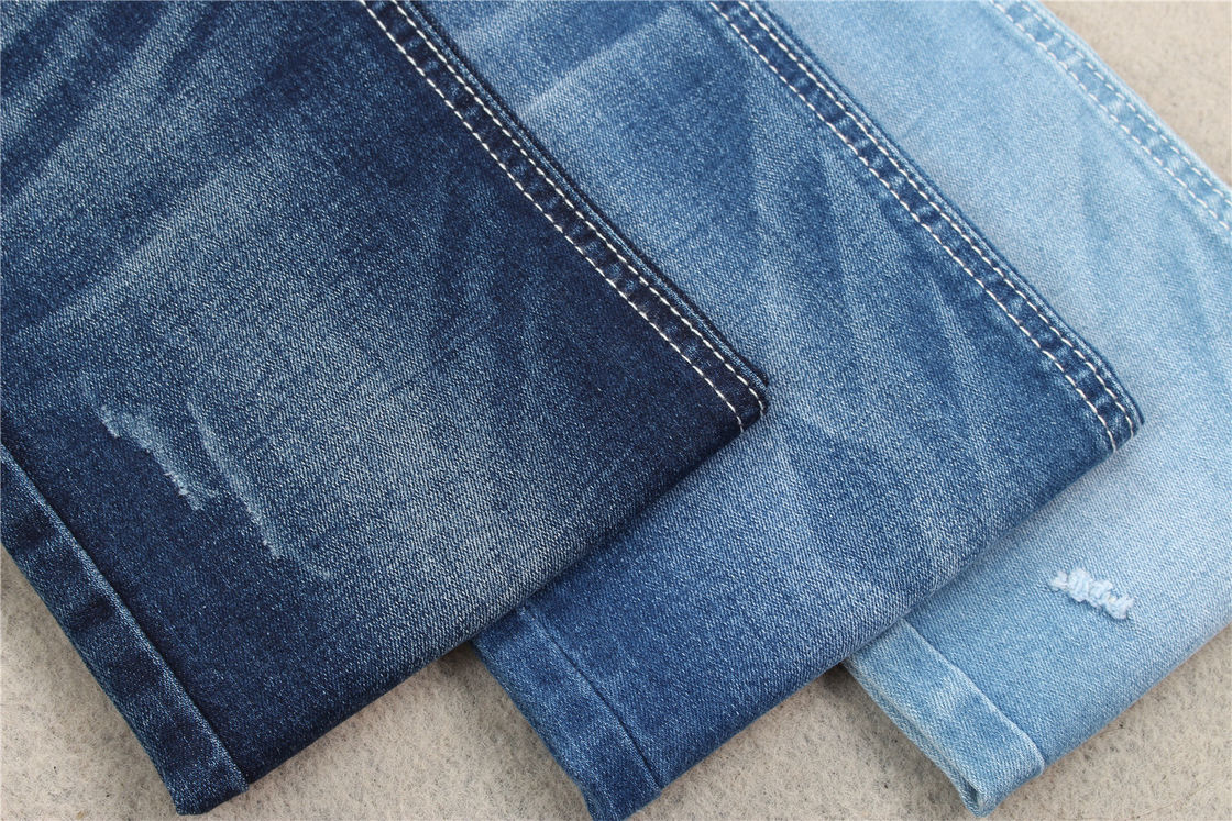 Tissu de denim de bout droit de Spandex de coton de 9,3 onces poly pour des pantalons