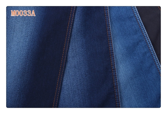 Le faux bleu-foncé de polyester de coton de sergé de mèche a tricoté le tissu de denim