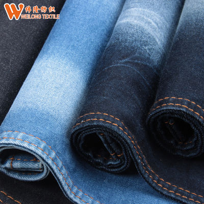 Bon prix Couleur bleu-foncé lourde de tissu de jeans de bout droit de Supplex Lycra en ligne