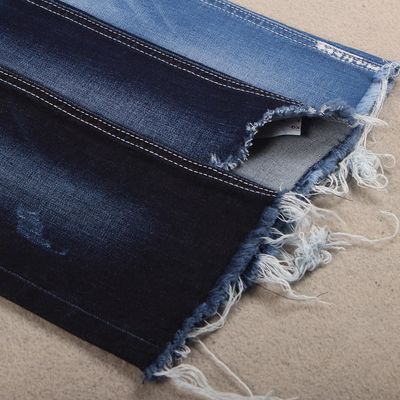 Bon prix Couleur bleu-foncé superbe de désencollage de tissu de denim de bout droit de Repreve de mèche en ligne