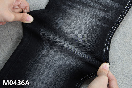 Bon prix 10,4 Spandex noir de la couleur 2% de tissu de denim d'once haut 3/1 sergé de main droite en ligne