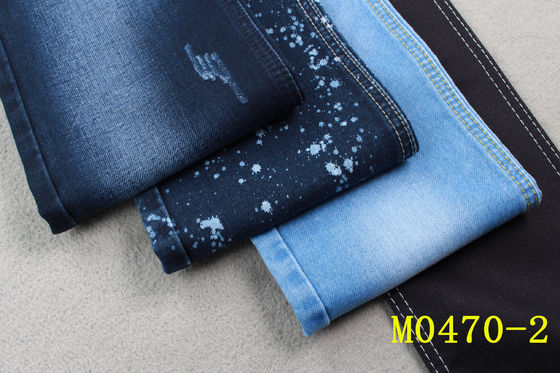 Bon prix le tissu de denim de la double couche 12oz comme tricotent l'armure irrégulière 58/59