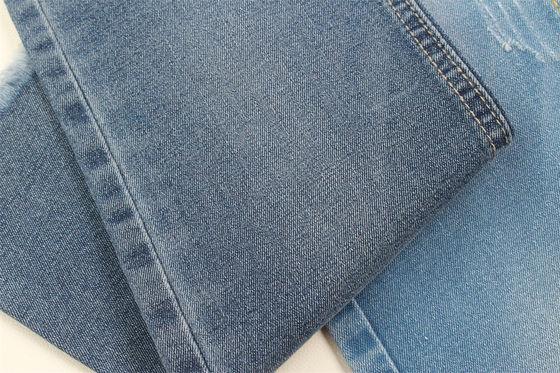 Bon prix le tissu de denim de Spandex de polyester du coton 9.2oz a réutilisé le sanforisage bleu-foncé de fil en ligne