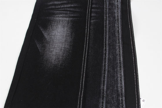 Bon prix Tissu noir de denim de polyester de coton de l'ombre 11.8Oz pour des shorts de jupes en ligne