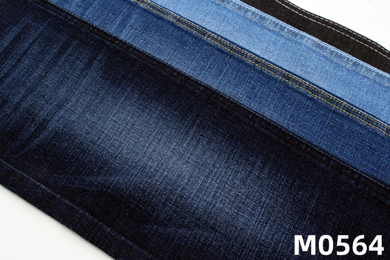 Tissu de denim à étirement en style cross-slub avec denim tissé bleu foncé 62/63 en rouleau