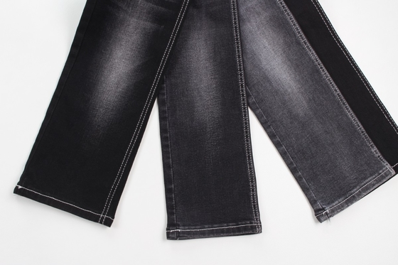 Vente à chaud de 10 oz de slub de déformation haute étirement noir arrière tissu en denim tissé pour jeans