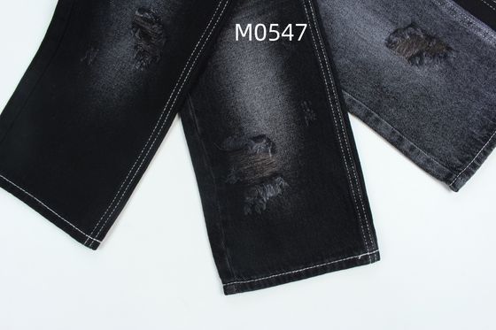 Bon prix 10.5 oz 100% coton noir et noir arrière rigide Jeans denim tissu en ligne