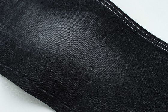 Bon prix 100% coton crosshatch drap denim tissu rigide pour le style de la mode 13 oz couleur noire vente à chaud au marché indien en ligne