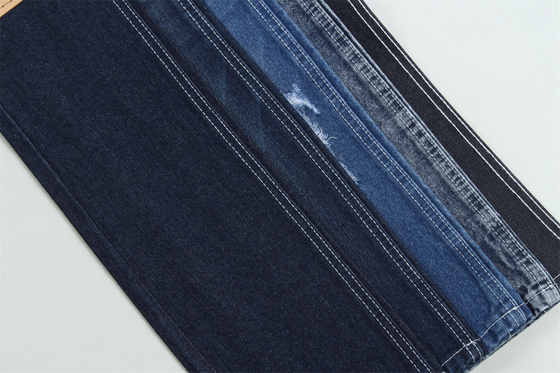 Moins de 2 dollars 12 onces 190 cm Indigo coton polyester tissu rigide en denim pour les jeans