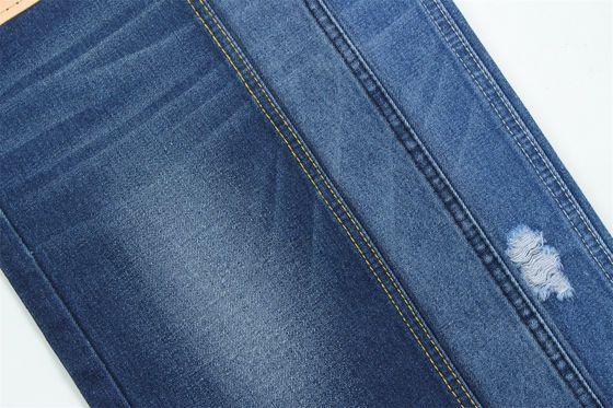 Bon prix 10 oz de denim rigide 100% C pour le style de marque Jeans ami de garçon style doux sensation de la main couleur bleu super foncé en ligne