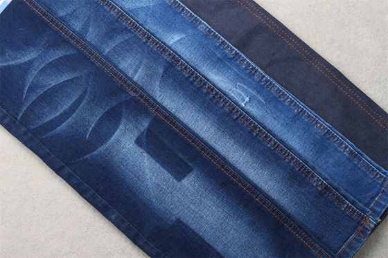 Tissu denim slub lycra bleu foncé pour jeans enfants et femmes