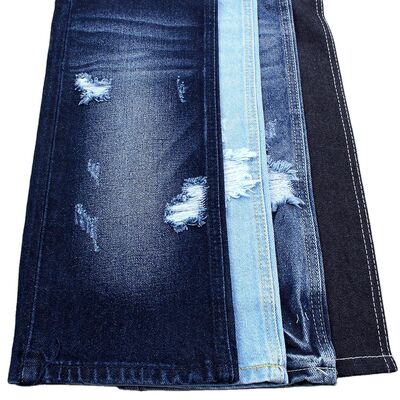 100% coton super bleu foncé Tissu denim rigide pour jeans