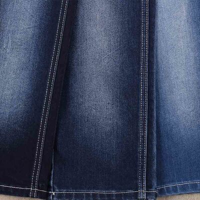 Bon prix Vente à chaud Indigo Blue Jeans Denim Tissu de coton Poly pour le gros Jeans usine de tissu en ligne